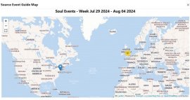 This Weeks Worldwide Soul Events Map View 31st July - 04 Aug 2024 image